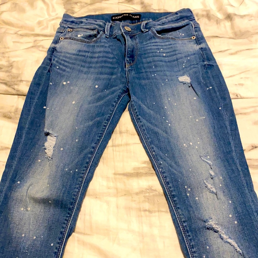 Paint Splatter Express Legging Jeans - Picture 1 of 4